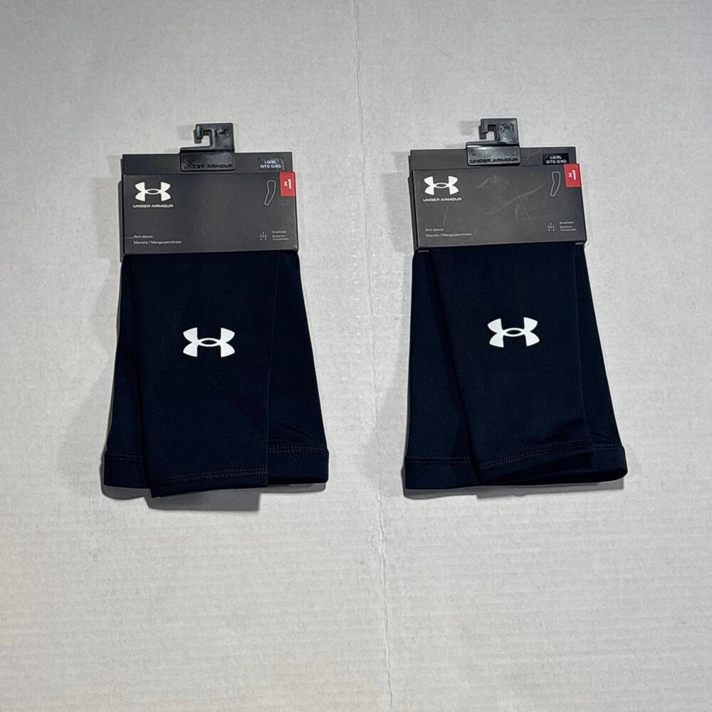 (2) Under Armour NWT Sport Sleeves L/XL Compression Football Basketball Sports